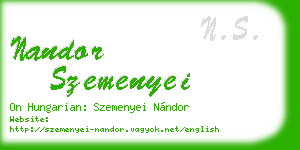 nandor szemenyei business card